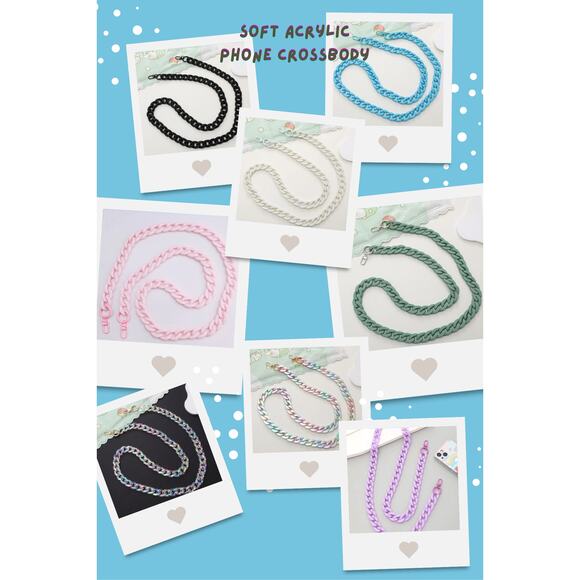 Retail $30 Soft Acrylic Phone Crossbody Straps*46"*PICK COLOR on BUY NOW - Picture 1 of 1